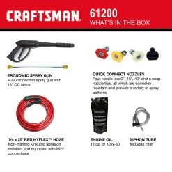 Craftsman CMXGWFN061200 CRX 3200 Psi Gas 2.4 Gpm Pressure Washer -Professional Tools Discount Store f108b1b8 6a86 41b6 9db9 e8f28b4dac5c