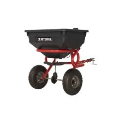Craftsman Broadcast Tow Behind Seeder/Spreader For Fertilizer/Ice Melt/Seed 85 Lb
