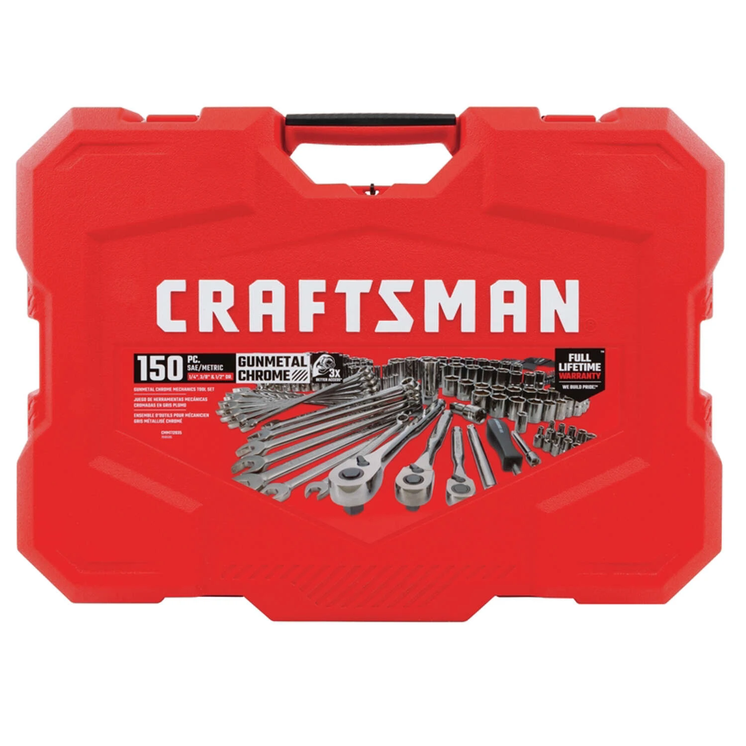 Craftsman 1/4, 3/8 And 1/2 In. Drive Metric And SAE 6 Point Mechanic's Tool Set 150 Pc 5 Craftsman 1/4, 3/8 And 1/2 In. Drive Metric And SAE 6 Point Mechanic's Tool Set 150 Pc - Image 3
