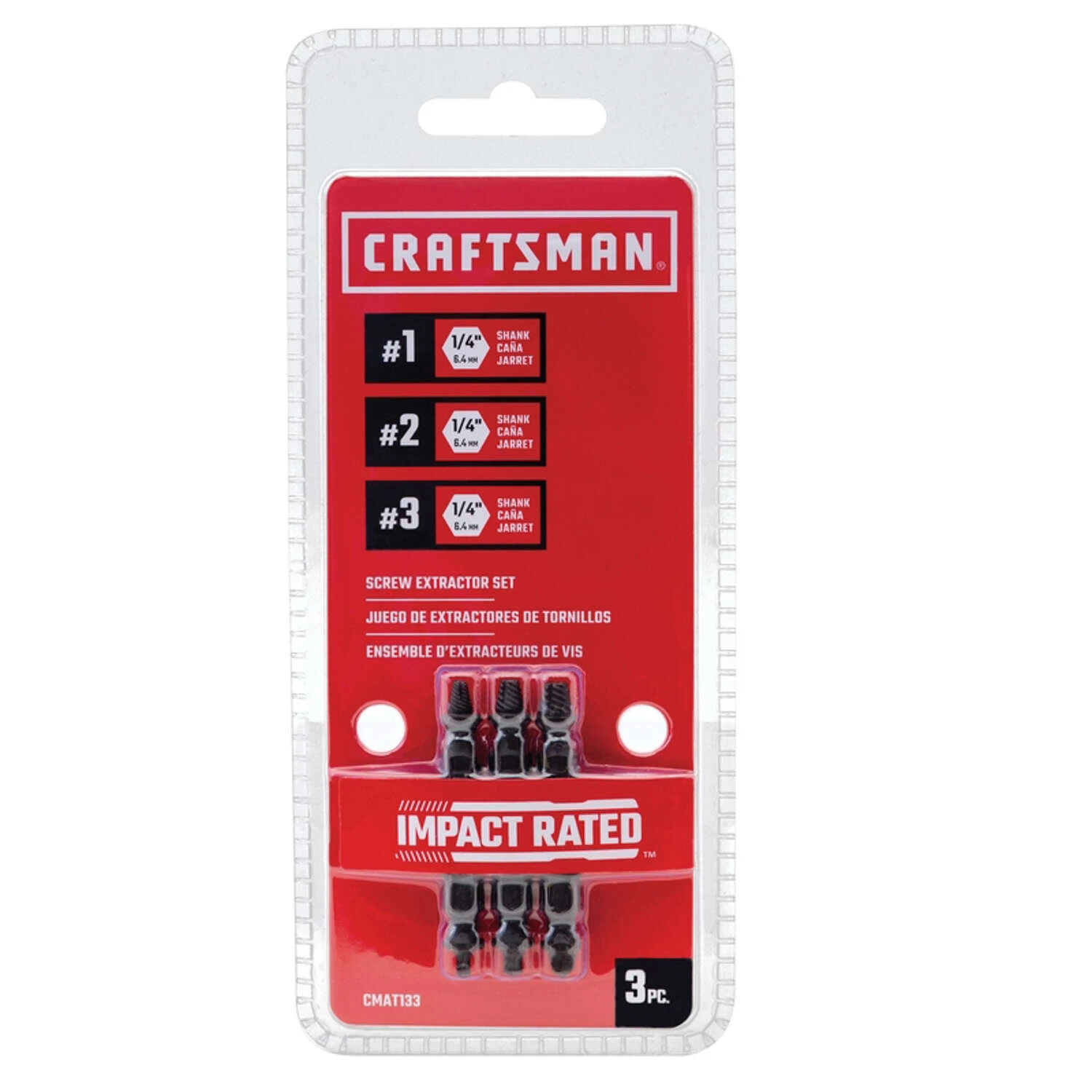 Craftsman M2 High Speed Steel Double-Ended Screw Extractor Set 3 Pc 5 Craftsman M2 High Speed Steel Double-Ended Screw Extractor Set 3 Pc - Image 3
