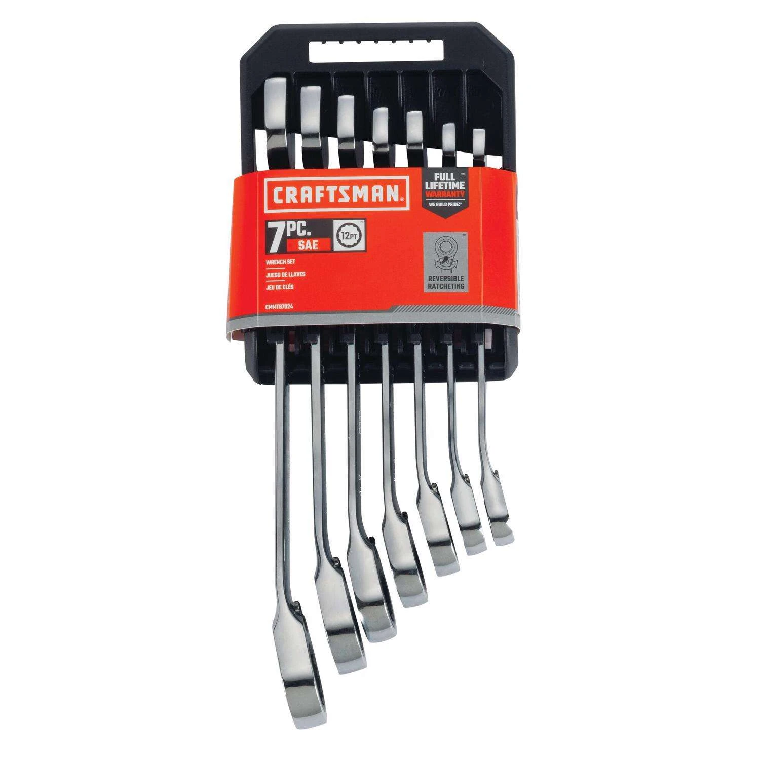 Craftsman 12 Point SAE Reversible Ratcheting Combination Wrench Set 7 Pc 3 Craftsman 12 Point SAE Reversible Ratcheting Combination Wrench Set 7 Pc